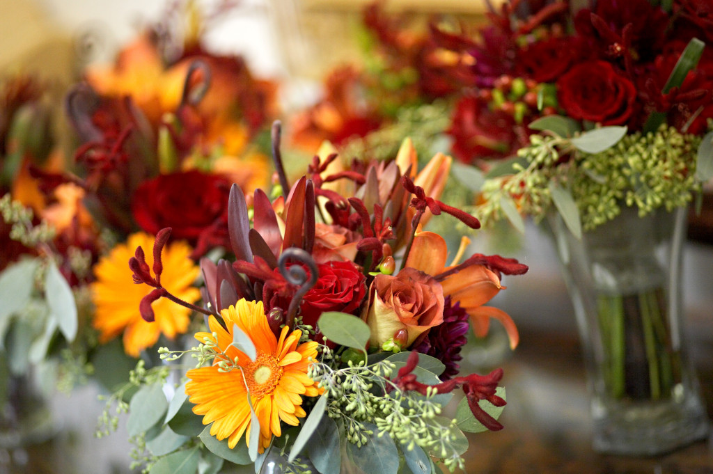 fall bridesmaids' bouquets