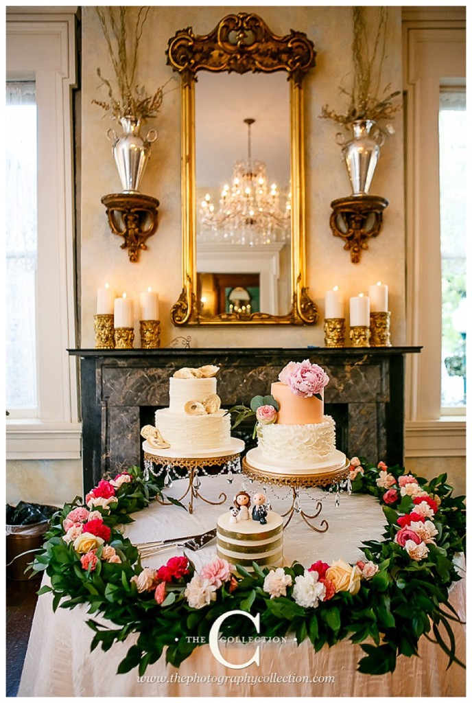 Riverwood Mansion peach and gold wedding Nashville Tennessee