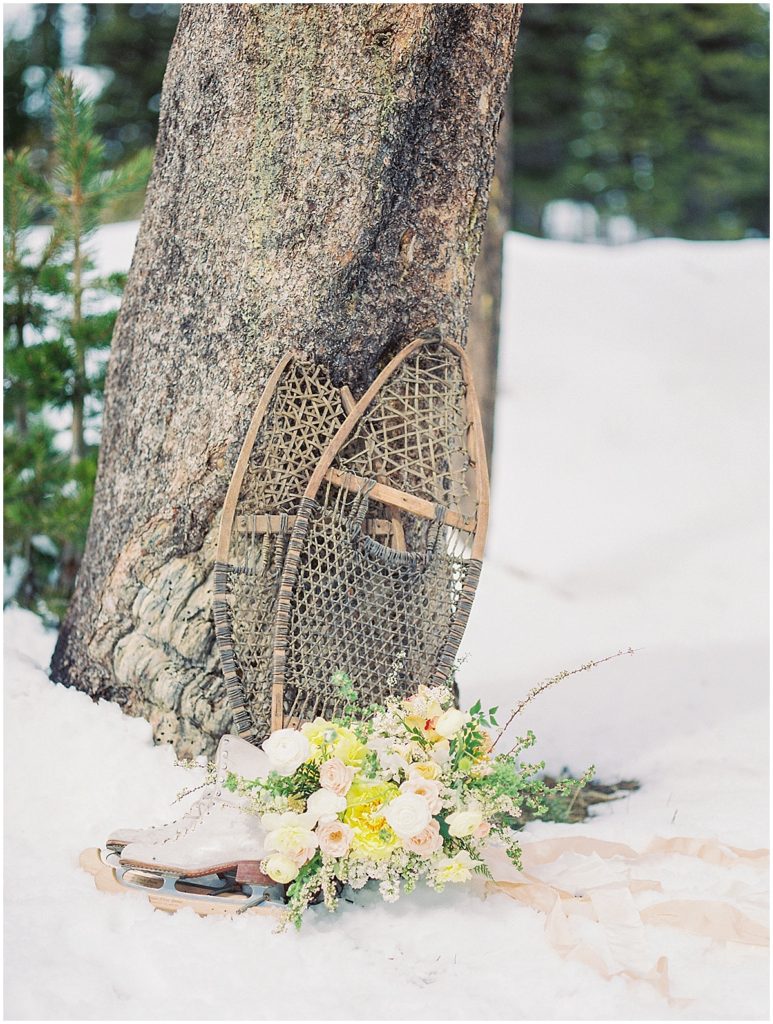 winter snow wedding details