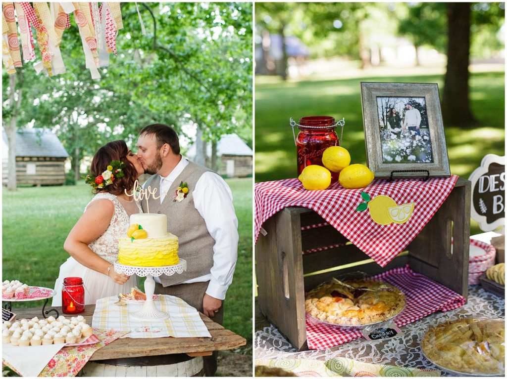 summer picnic wedding pie lemonade