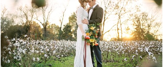 Cotton field romance inspiration shoot